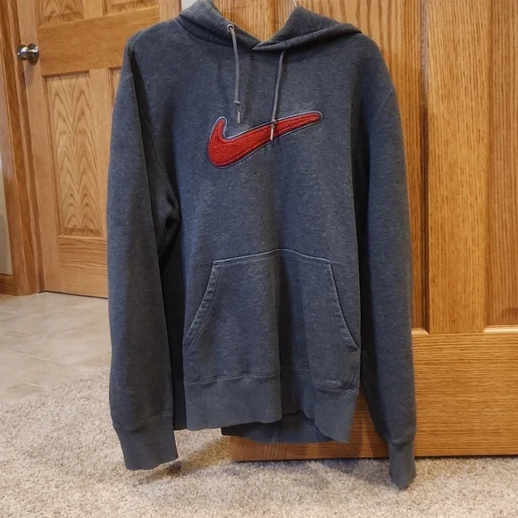 Nike Shirts Mens Size Medium Nike Grey Hoodie Sweatshirt With